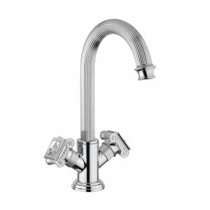 Смеситель для раковины высокий Bugnatese Olympia Kristal